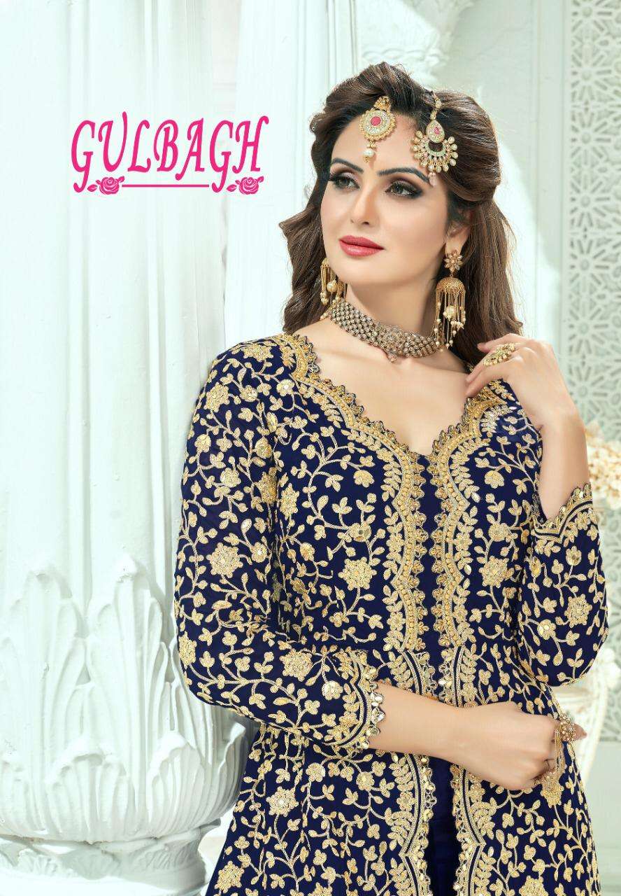 GULBAGH BY A.M. CREATION 2011 TO 2014 SERIES BEAUTIFUL STYLISH SUITS FANCY COLORFUL CASUAL WEAR & ETHNIC WEAR & READY TO WEAR FAUX GEORGETTE EMBROIDERED DRESSES AT WHOLESALE PRICE
