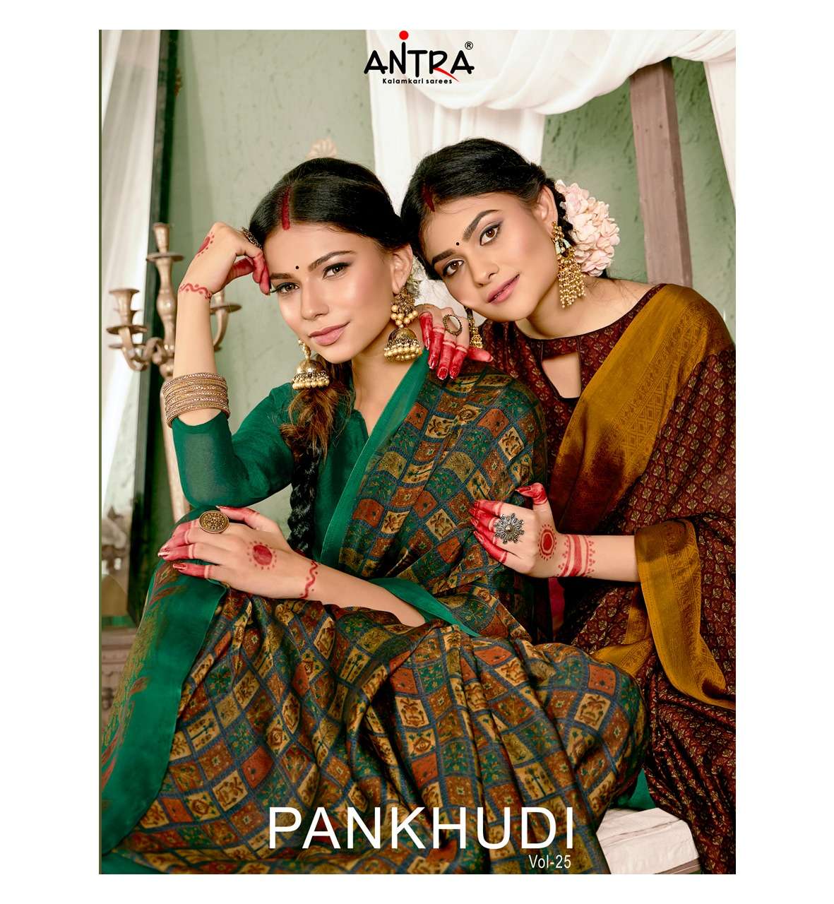PANKHUDI VOL-25 BY ANTRA 73321TO 73330 SERIES INDIAN TRADITIONAL WEAR COLLECTION BEAUTIFUL STYLISH FANCY COLORFUL PARTY WEAR & OCCASIONAL WEAR BLACK RANGOLI SAREES AT WHOLESALE PRICE