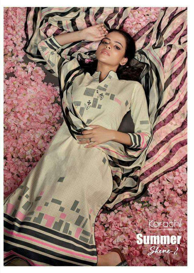 SUMMER SHINE VOL-2 BY KARACHI PRINTS 001 TO 008 SERIES BEAUTIFUL SUITS COLORFUL STYLISH FANCY CASUAL WEAR & ETHNIC WEAR PURE LAWN COTTON PRINTS DRESSES AT WHOLESALE PRICE