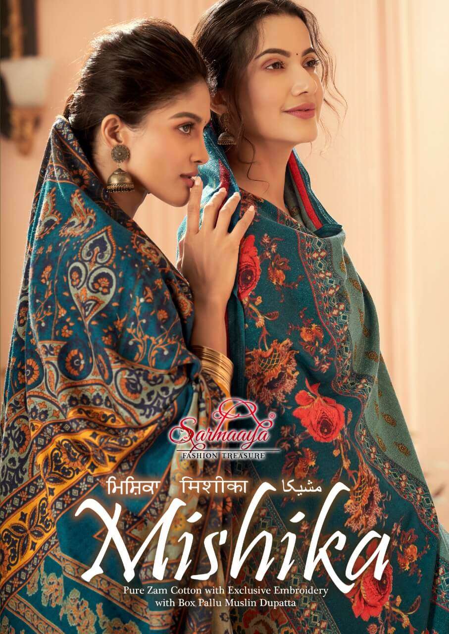 MISHIKA BY SARMAAYA 35001 TO 35008 SERIES BEAUTIFUL SUITS COLORFUL STYLISH FANCY CASUAL WEAR & ETHNIC WEAR PURE JAM PRINT DRESSES AT WHOLESALE PRICE