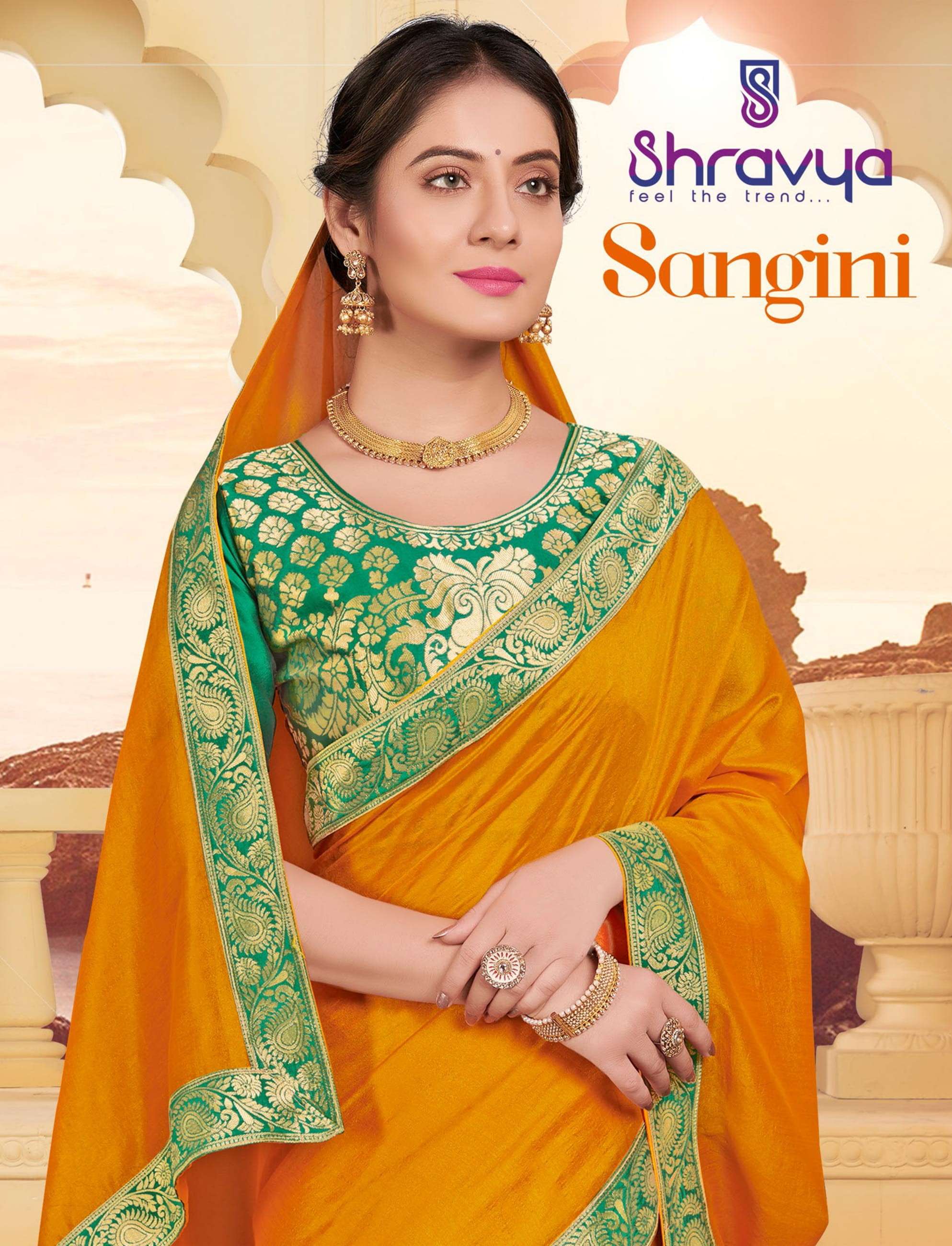 SANGINI BY SHRAVYA A TO H SERIES INDIAN TRADITIONAL WEAR COLLECTION BEAUTIFUL STYLISH FANCY COLORFUL PARTY WEAR & OCCASIONAL WEAR SILK SAREES AT WHOLESALE PRICE