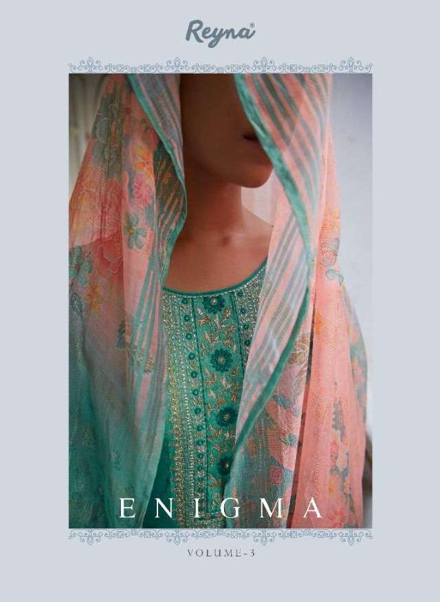 ENIGMA VOL-3 BY REYNA 651 TO 656 SERIES INDIAN TRADITIONAL WEAR COLLECTION BEAUTIFUL STYLISH FANCY COLORFUL PARTY WEAR & OCCASIONAL WEAR TUSSAR SILK DIGITAL PRINT WITH EMBROIDERY DRESSES AT WHOLESALE PRICE