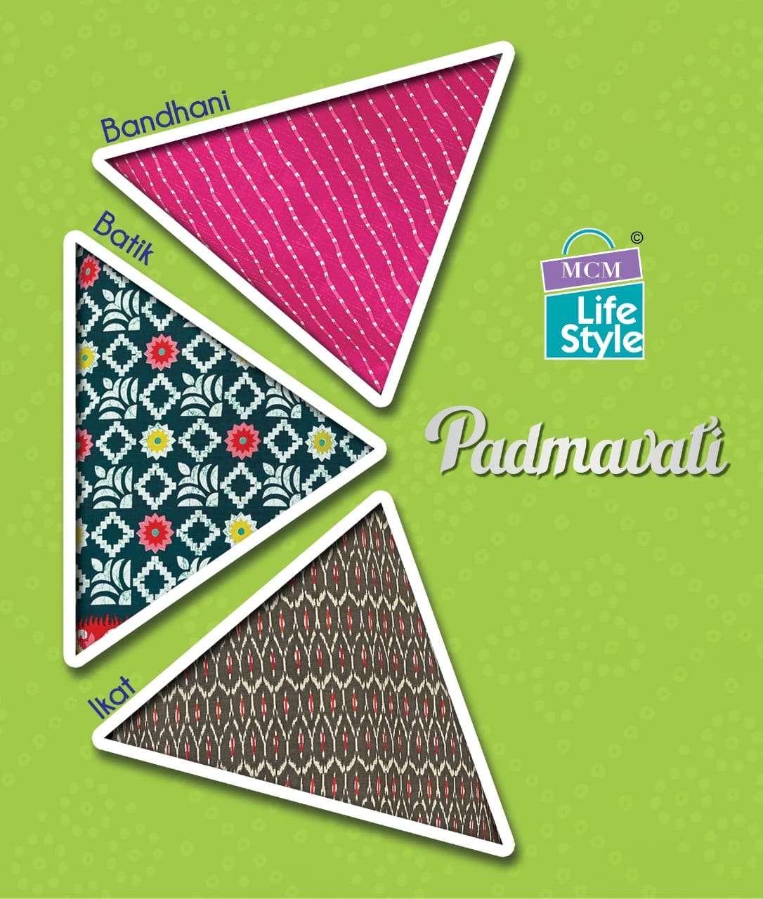 PADMAWATI BY MCM LIFESTYLE 9000 TO 9014 SERIES BEAUTIFUL SUITS COLORFUL STYLISH FANCY CASUAL WEAR & ETHNIC WEAR BANDHANI PRINT DRESSES AT WHOLESALE PRICE