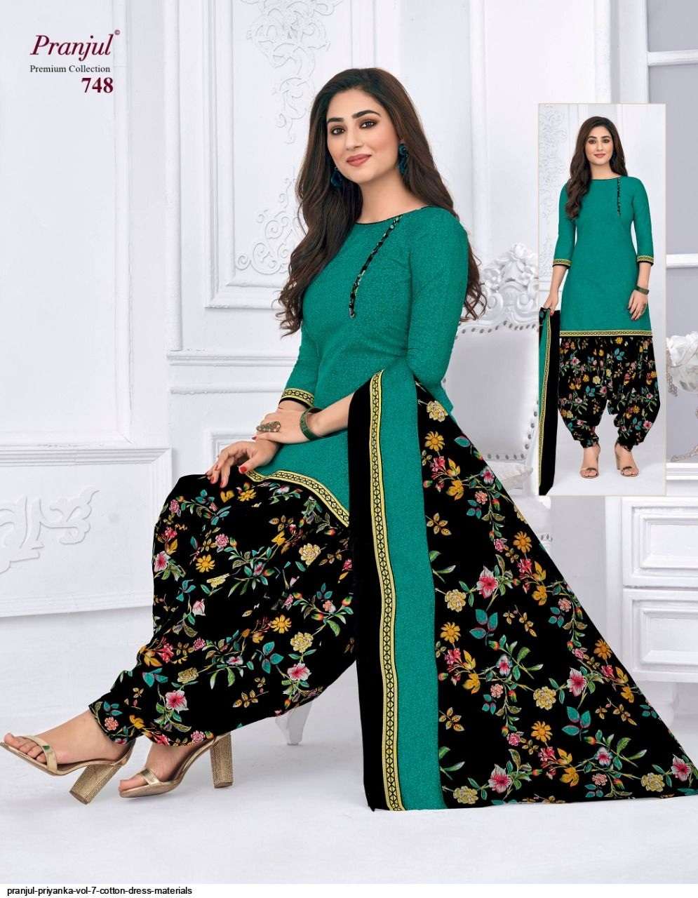 PRANJUL HIT DESIGNS BY PRANJUL BEAUTIFUL PATIYALA SUITS COLORFUL STYLISH FANCY CASUAL WEAR & ETHNIC WEAR PURE COTTON DRESSES AT WHOLESALE PRICE