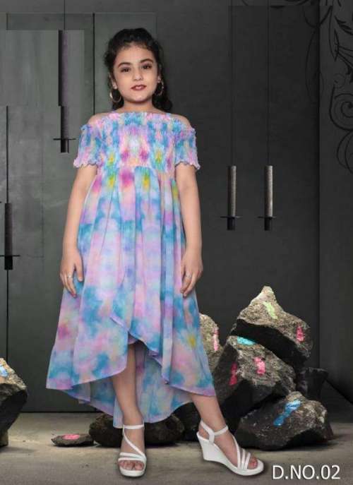 GINNI BY FASHID WHOLESALE 01 TO 06 SERIES DESIGNER BEAUTIFUL STYLISH FANCY COLORFUL PARTY WEAR & OCCASIONAL WEAR GEORGETTE KIDS GOWNS AT WHOLESALE PRICE