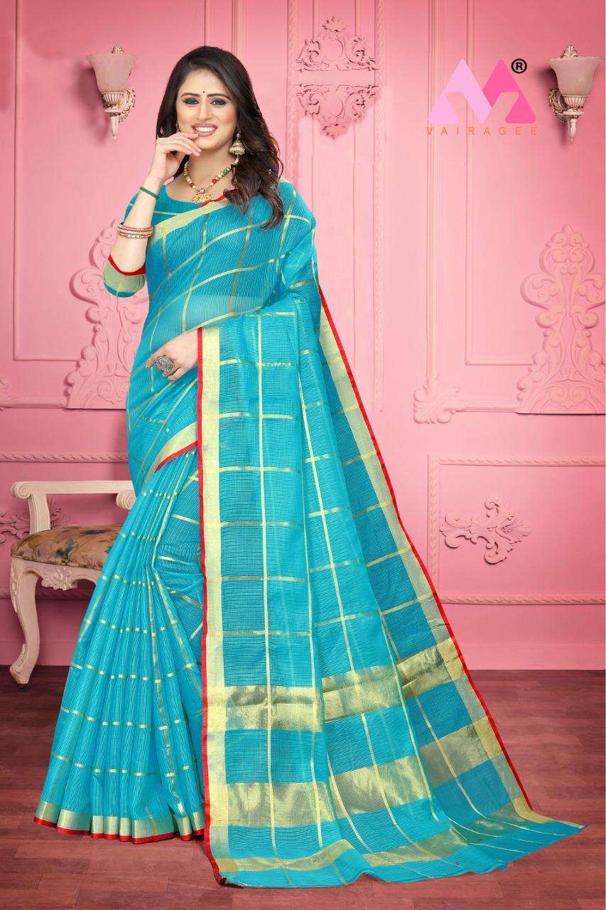 KRITIKA BY VAIRAGEE 01 TO 08 SERIES INDIAN TRADITIONAL WEAR COLLECTION BEAUTIFUL STYLISH FANCY COLORFUL PARTY WEAR & OCCASIONAL WEAR DORIYA COTTON SAREES AT WHOLESALE PRICE