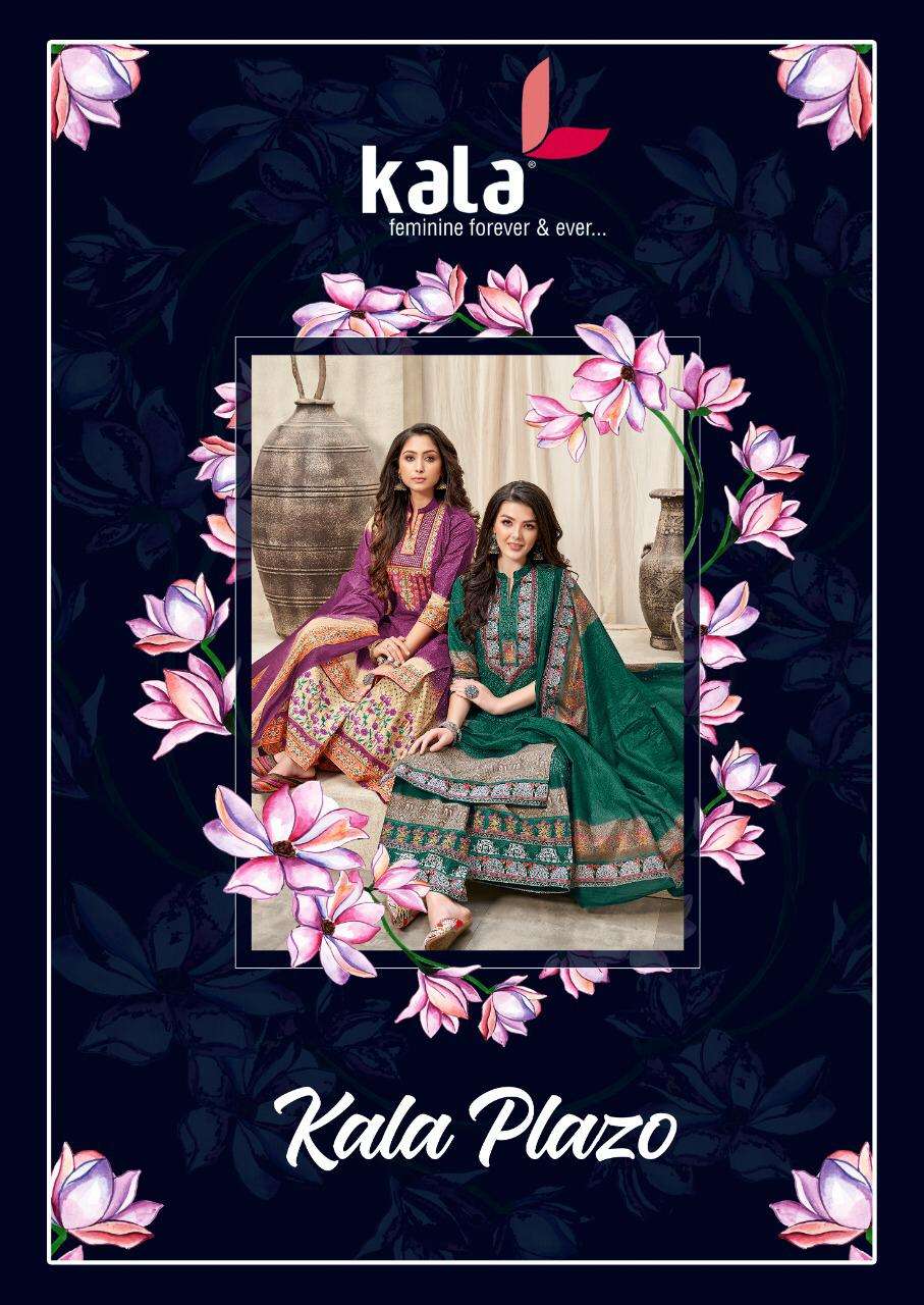 KALA PLAZO BY KALA FASHION 3301 TO 3310 SERIES BEAUTIFUL SUITS COLORFUL STYLISH FANCY CASUAL WEAR & ETHNIC WEAR PURE COTTON PRINT DRESSES AT WHOLESALE PRICE