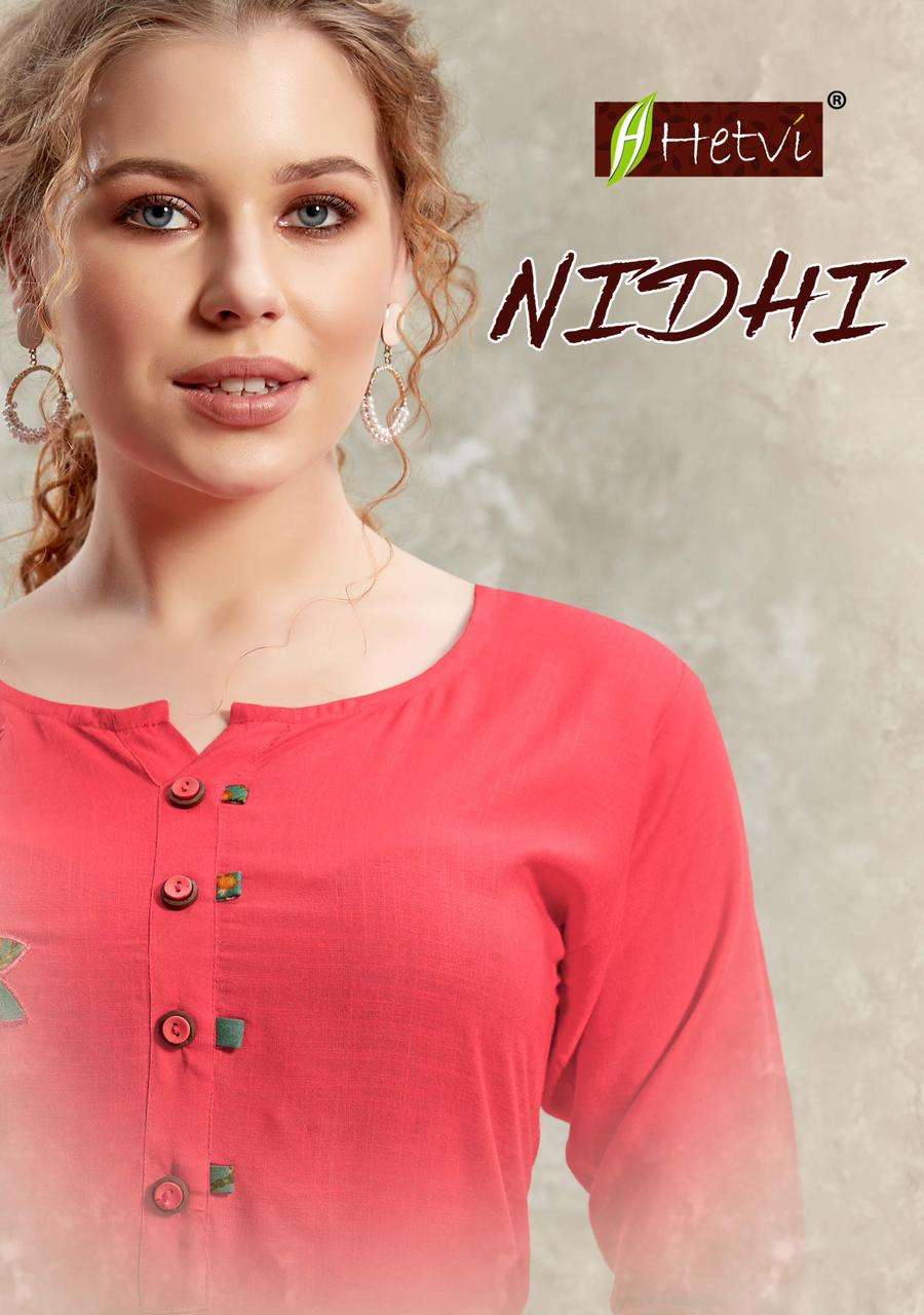 NIDHI BY HETVI 2001 TO 2006 SERIES DESIGNER STYLISH FANCY COLORFUL BEAUTIFUL PARTY WEAR & ETHNIC WEAR COLLECTION RAYON SLUB KURTIS WITH BOTTOM AT WHOLESALE PRICE