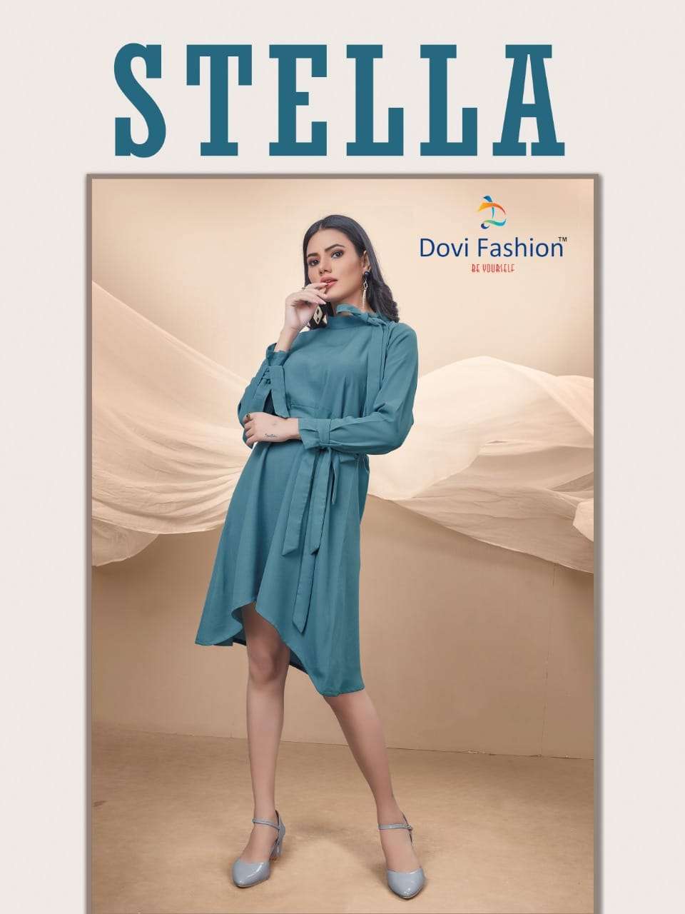STELLA BY DOVI FASHION 261 TO 265 SERIES DESIGNER STYLISH FANCY COLORFUL BEAUTIFUL PARTY WEAR & ETHNIC WEAR COLLECTION CRUSH GEORGETTE KURTIS AT WHOLESALE PRICE