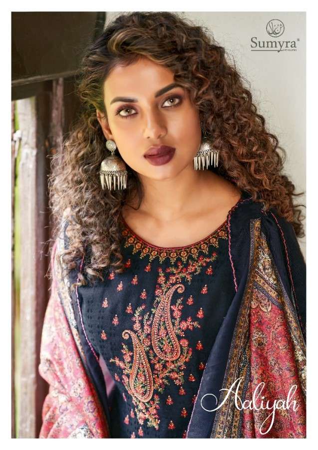 AALIYAH BY SUMYRA 2001 TO 2006 SERIES BEAUTIFUL SUITS COLORFUL STYLISH FANCY CASUAL WEAR & ETHNIC WEAR PURE PASHMINA PRINT DRESSES AT WHOLESALE PRICE