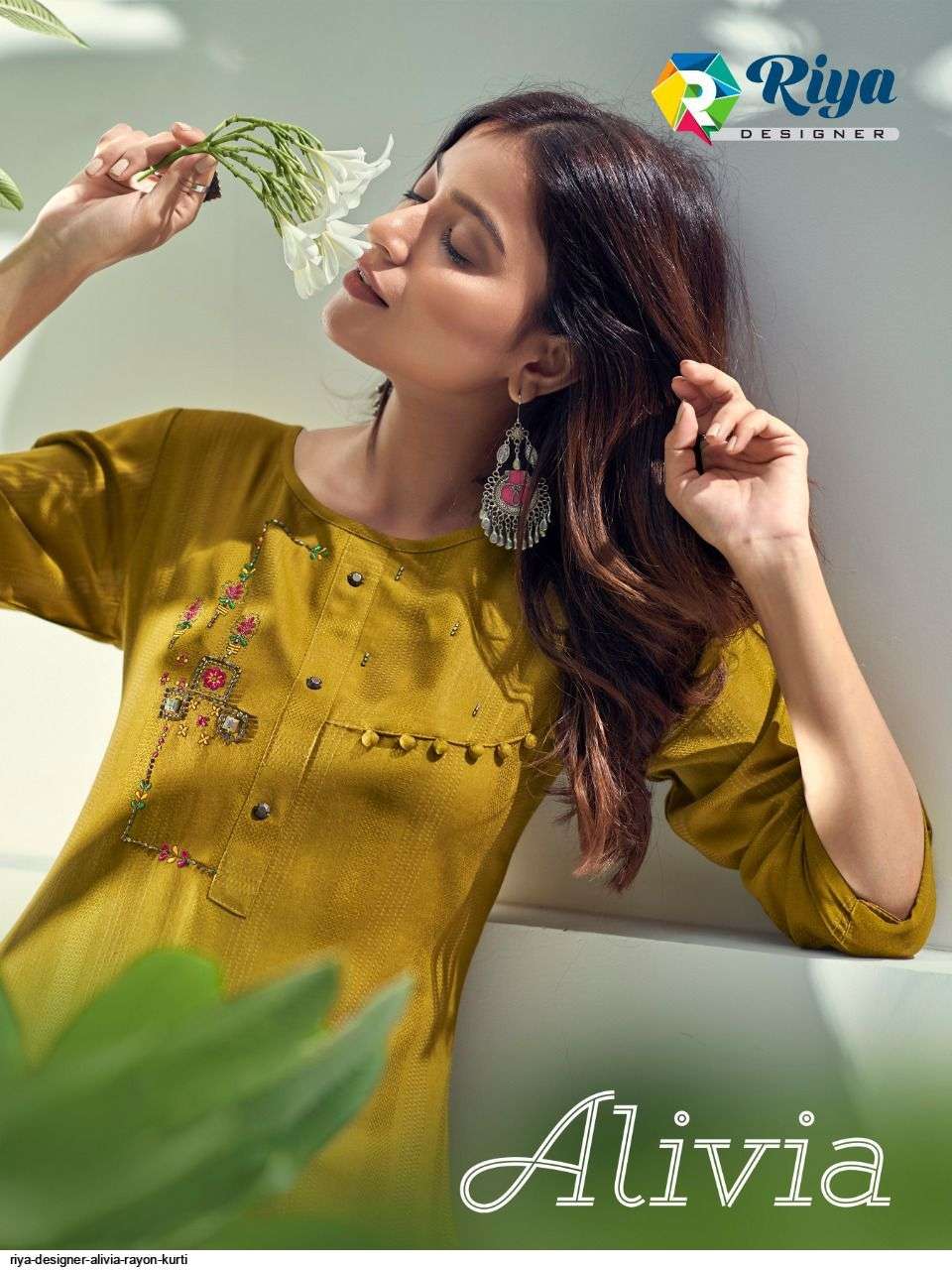 ALIVIA BY RIYA DESIGNER 1101 TO 1106 SERIES DESIGNER STYLISH FANCY COLORFUL BEAUTIFUL PARTY WEAR & ETHNIC WEAR COLLECTION RAYON EMBROIDERY KURTIS AT WHOLESALE PRICE