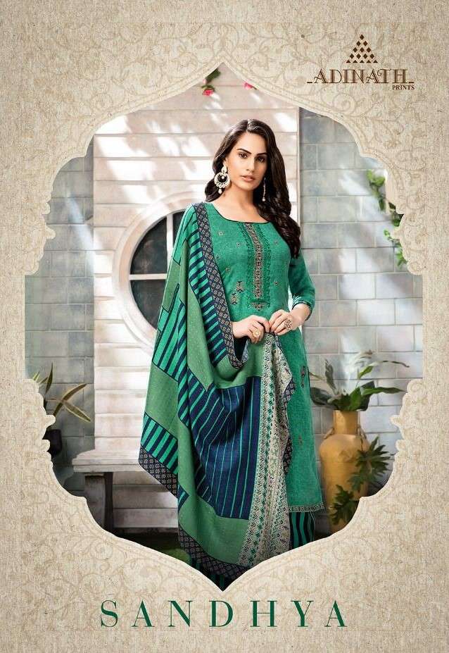 SANDHYA BY ADINATH PRINTS 40001 TO 40006 SERIES BEAUTIFUL STYLISH SHARARA SUITS FANCY COLORFUL CASUAL WEAR & ETHNIC WEAR & READY TO WEAR PURE PASHMINA PRINT WITH EMBROIDERY DRESSES AT WHOLESALE PRICE