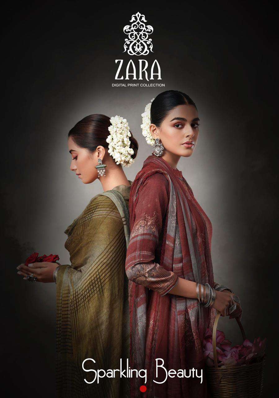 SPARKLING BEAUTY BY ZARA 1001 TO 1008 SERIES BEAUTIFUL SUITS COLORFUL STYLISH FANCY CASUAL WEAR & ETHNIC WEAR JAM SATIN DIGITAL PRINT DRESSES AT WHOLESALE PRICE