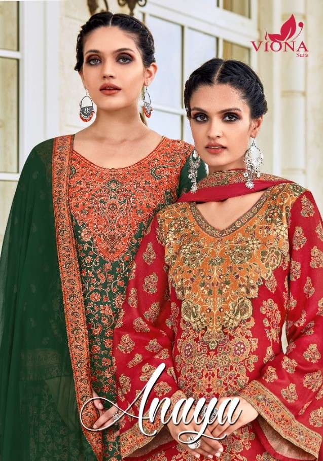 ANAYA BY VIONA SUITS 1001 TO 1008 SERIES BEAUTIFUL SUITS COLORFUL STYLISH FANCY CASUAL WEAR & ETHNIC WEAR PURE PASHMINA DIGITAL PRINT DRESSES AT WHOLESALE PRICE