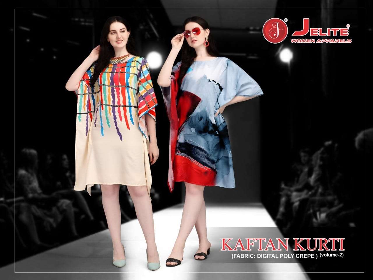 KAFTAN KURTI VOL-2 BY JELITE 108 TO 116 SERIES DESIGNER STYLISH FANCY COLORFUL BEAUTIFUL PARTY WEAR & ETHNIC WEAR COLLECTION POLYSTER CREPE KURTIS AT WHOLESALE PRICE