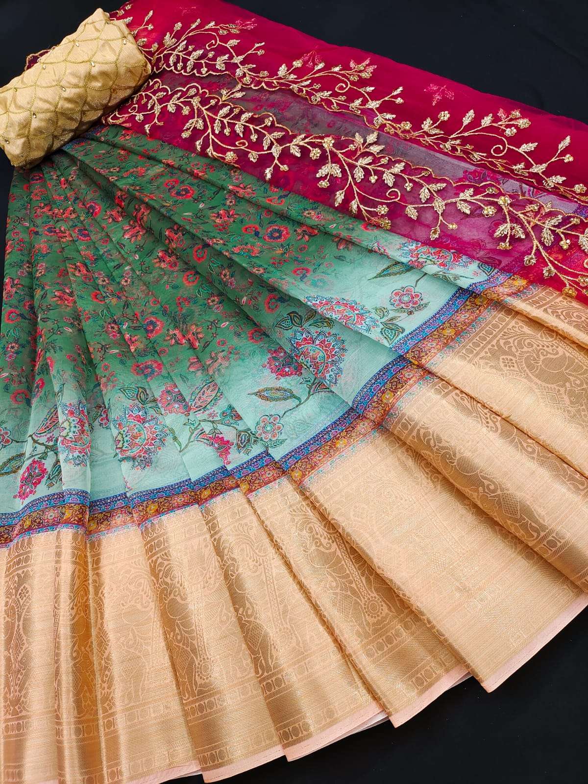 MYRA VOL-9 BY MYRA 901 TO 908 SERIES INDIAN TRADITIONAL WEAR COLLECTION BEAUTIFUL STYLISH FANCY COLORFUL PARTY WEAR & OCCASIONAL WEAR ORGANZA JACQUARD SAREES AT WHOLESALE PRICE