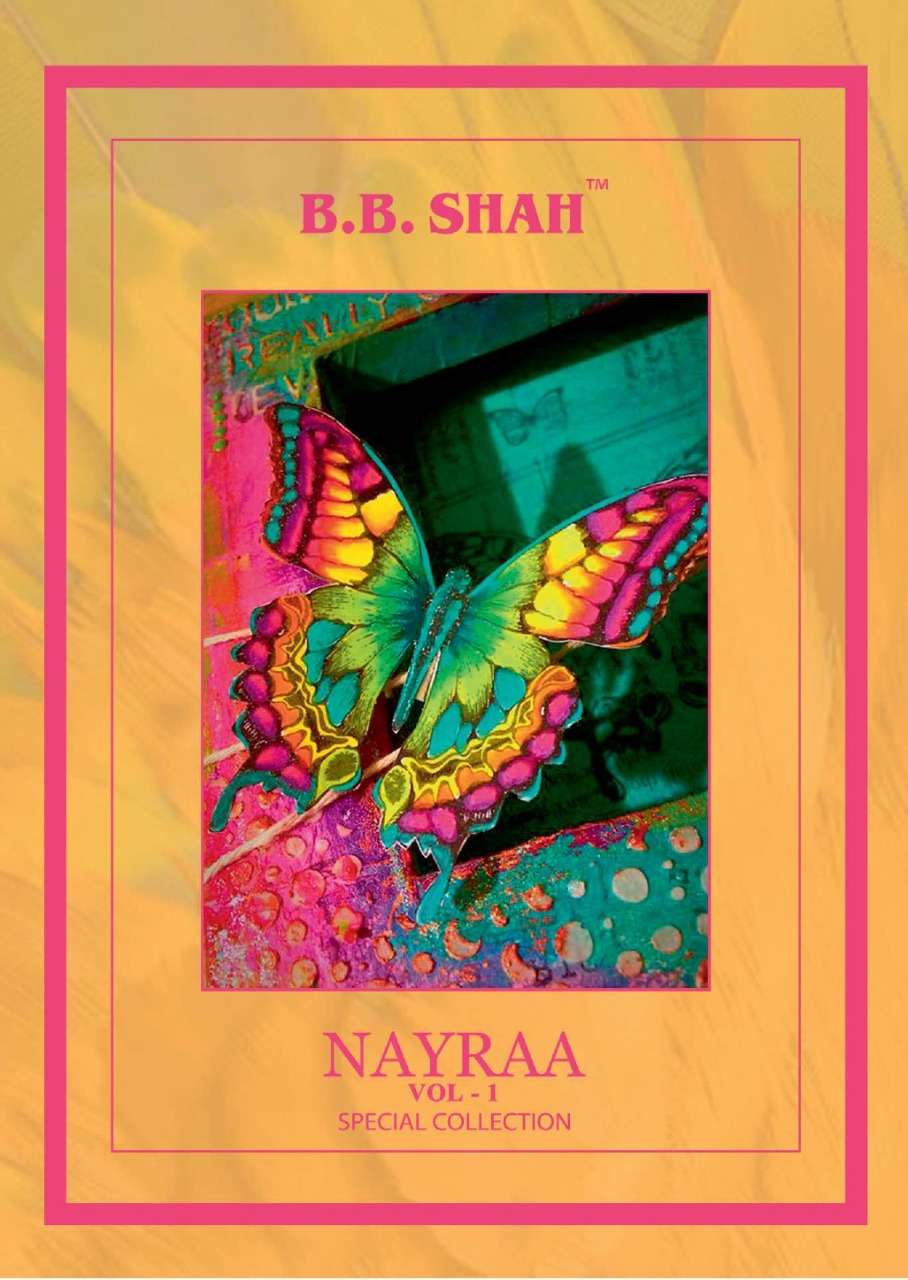 NAAYRAA VOL-1 BY B B SHAH BEAUTIFUL STYLISH SUITS FANCY COLORFUL CASUAL WEAR & ETHNIC WEAR & READY TO WEAR PURE COTTON PRINTED DRESSES AT WHOLESALE PRICE