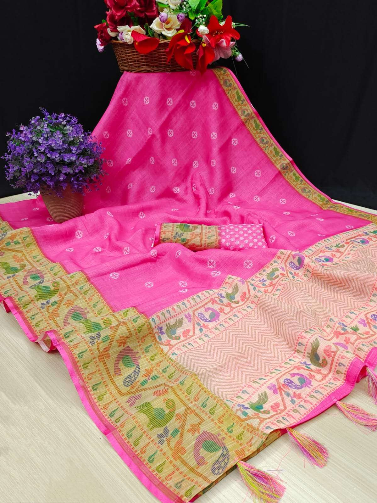 PREMIUM QUALITY VOL-3 BY MYRA 301 TO 312 SERIES INDIAN TRADITIONAL WEAR COLLECTION BEAUTIFUL STYLISH FANCY COLORFUL PARTY WEAR & OCCASIONAL WEAR LINEN SAREES AT WHOLESALE PRICE