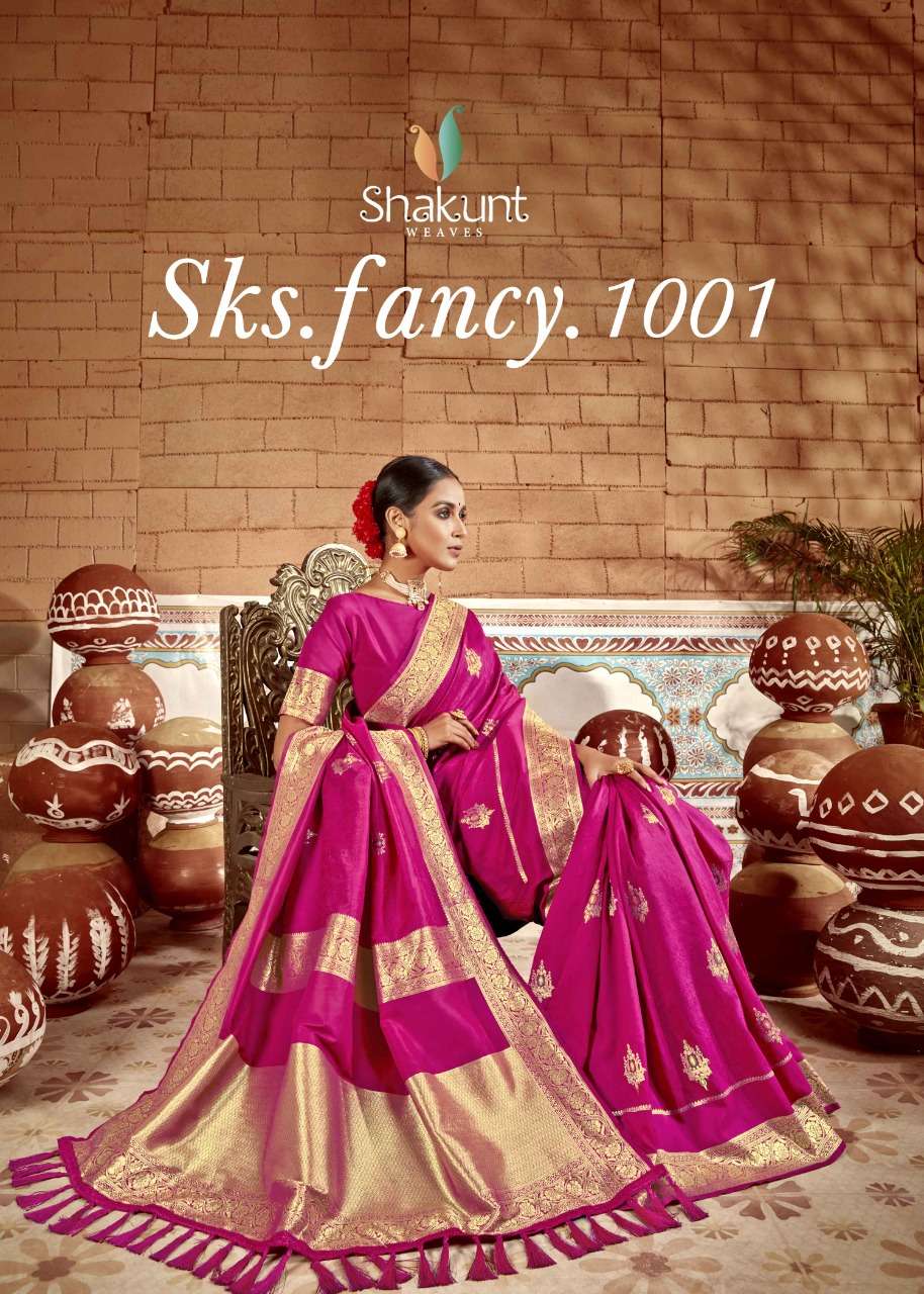 SKS FANCY-1001 BY SHAKUNT 12601 TO 12606 SERIES INDIAN TRADITIONAL WEAR COLLECTION BEAUTIFUL STYLISH FANCY COLORFUL PARTY WEAR & OCCASIONAL WEAR SOFT SILK SAREES AT WHOLESALE PRICE
