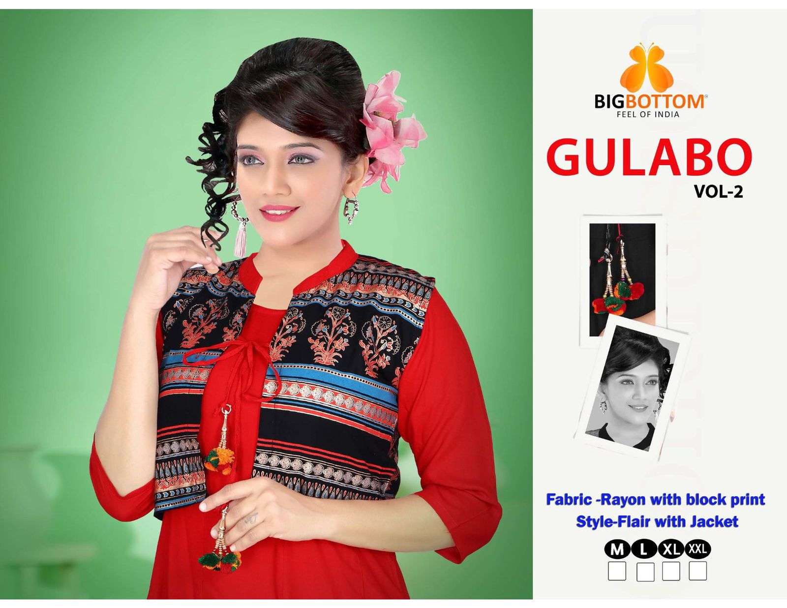 GULABO VOL-2 BY BIG BOTTOM 001 TO 004 SERIES DESIGNER STYLISH FANCY COLORFUL BEAUTIFUL PARTY WEAR & ETHNIC WEAR COLLECTION RAYON PRINT KURTIS AT WHOLESALE PRICE