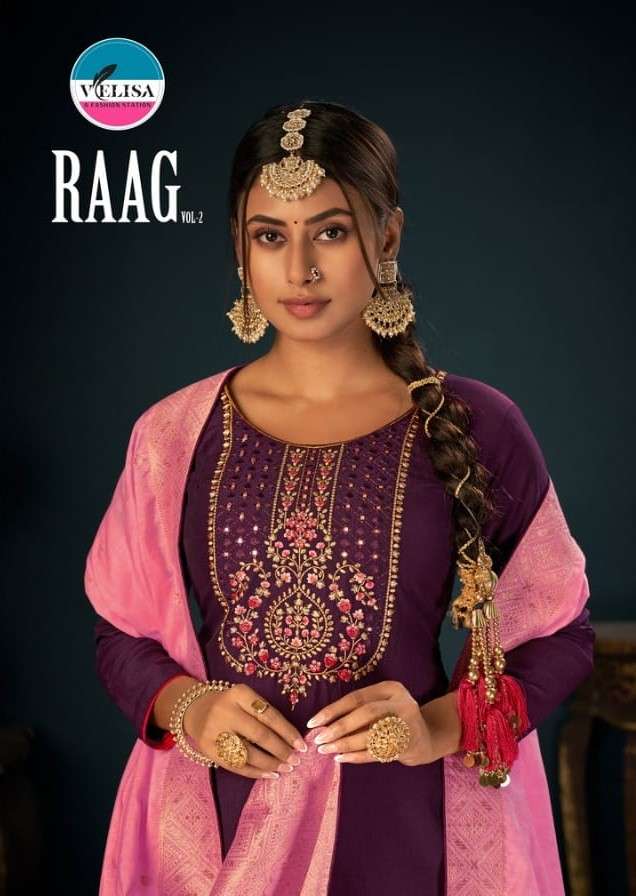 RAAG VOL-2 BY VELISA 2401 TO 2404 SERIES BEAUTIFUL SUITS COLORFUL STYLISH FANCY CASUAL WEAR & ETHNIC WEAR PARAMPARA SILK DRESSES AT WHOLESALE PRICE