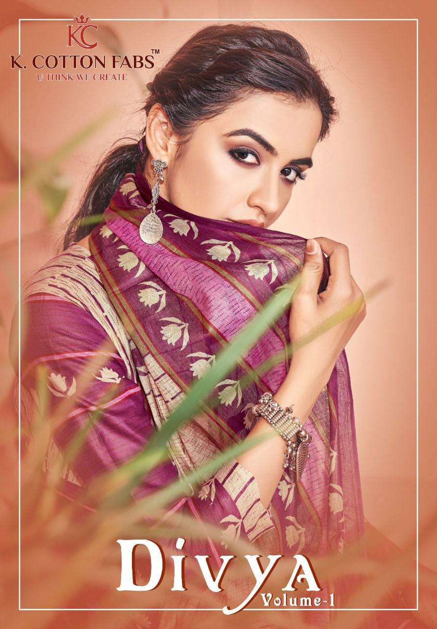DIVYA VOL-1 BY KC 1001 TO 1012 SERIES BEAUTIFUL STYLISH SUITS FANCY COLORFUL CASUAL WEAR & ETHNIC WEAR & READY TO WEAR HEAVY COTTON PRINTED DRESSES AT WHOLESALE PRICE