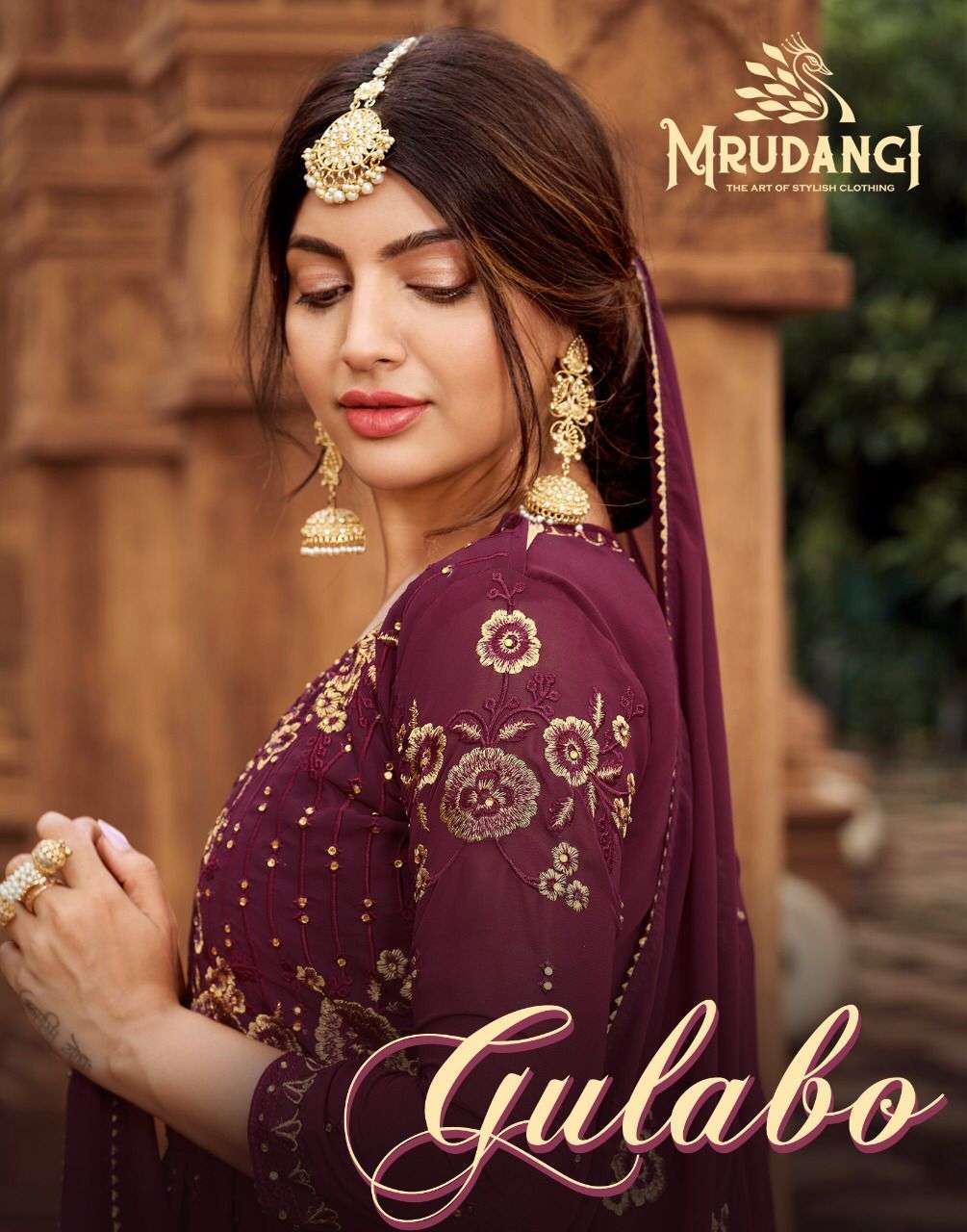 Gulabo By Mrudangi 2009 To 2013 Series Beautiful Festive Suits Colorful Stylish Fancy Casual Wear & Ethnic Wear Chinnon Embroidered Dresses At Wholesale Price