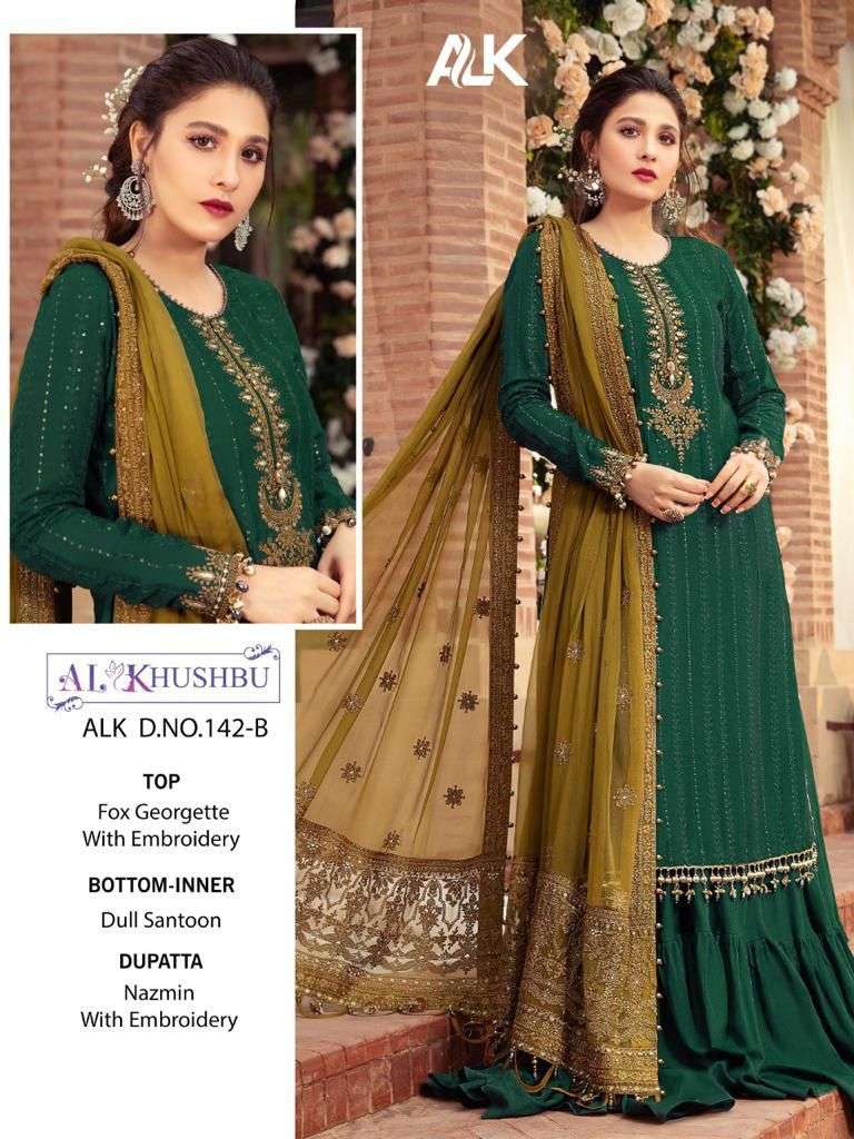 MARIA B HIT DESIGNS VOL 2 BY AL KHUSHBU 142 A TO 142 C SERIES DESIGNER