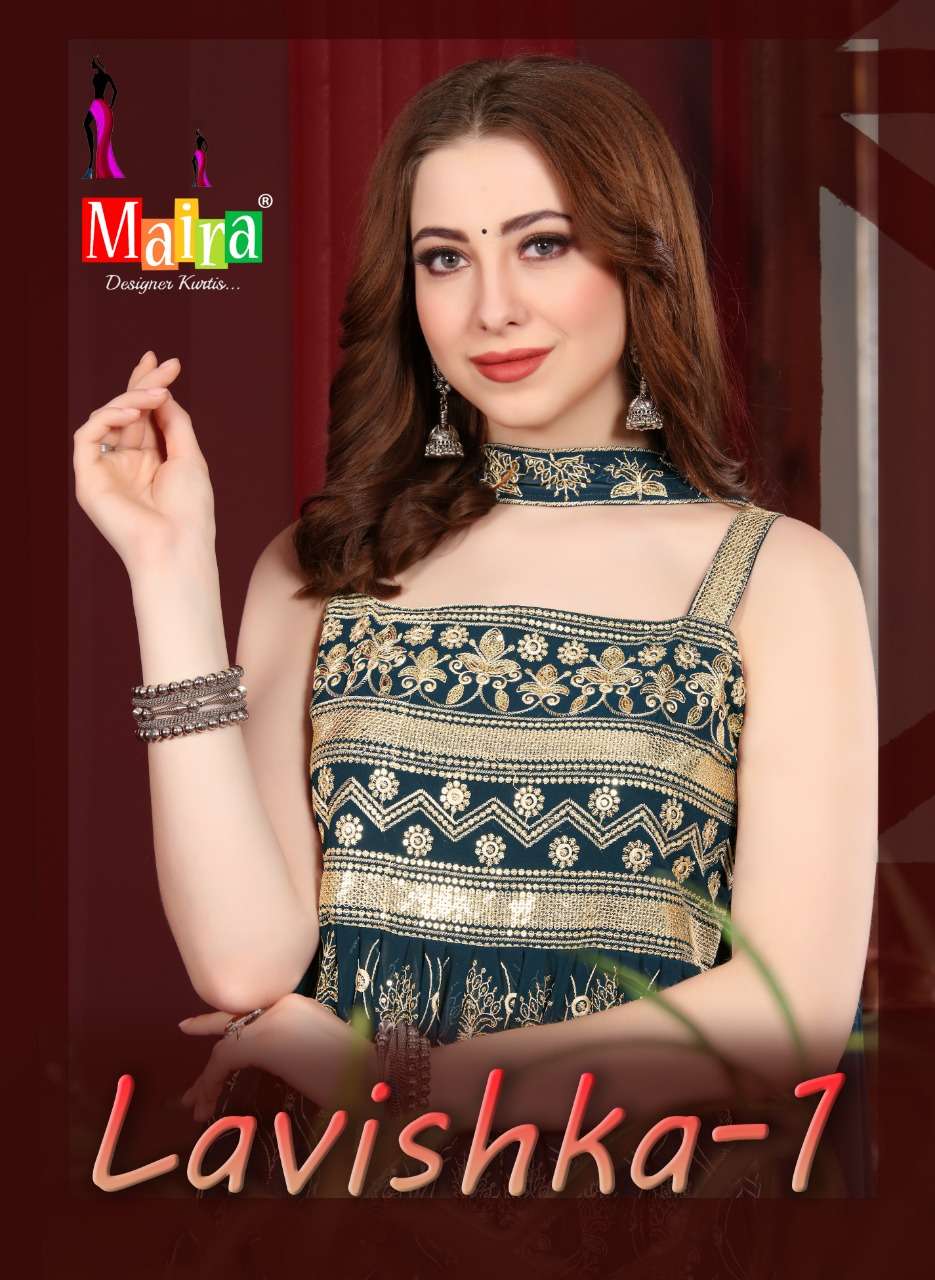 LAVISHKA VOL-1 BY MAIRA 101 TO 108 SERIES BEAUTIFUL SHRARA SUITS COLORFUL STYLISH FANCY CASUAL WEAR & ETHNIC WEAR HEAVY BLOOMING GEORGETTE DRESSES AT WHOLESALE PRICE