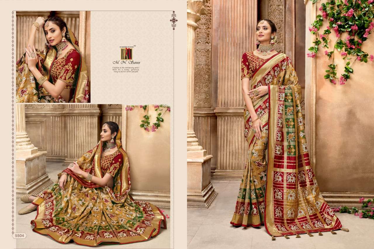 M N HIT DESIGN 5504 BY M N SAREES INDIAN TRADITIONAL WEAR COLLECTION BEAUTIFUL STYLISH FANCY COLORFUL PARTY WEAR & OCCASIONAL WEAR FANCY SAREES AT WHOLESALE PRICE