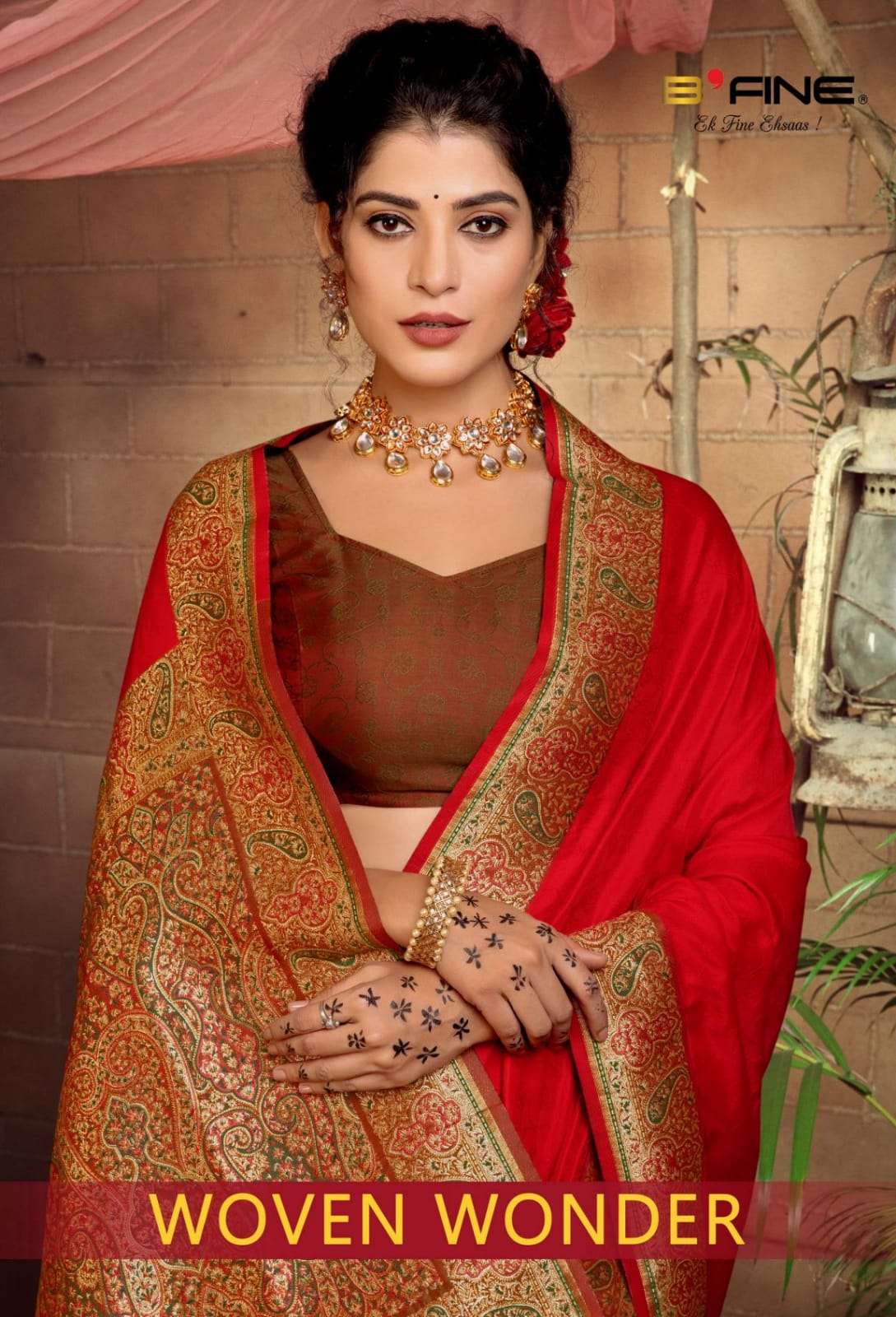 Woven Wonder By Bfine 595-A To 595-F Series Indian Traditional Wear Collection Beautiful Stylish Fancy Colorful Party Wear & Occasional Wear Banarasi Silk Sarees At Wholesale Price