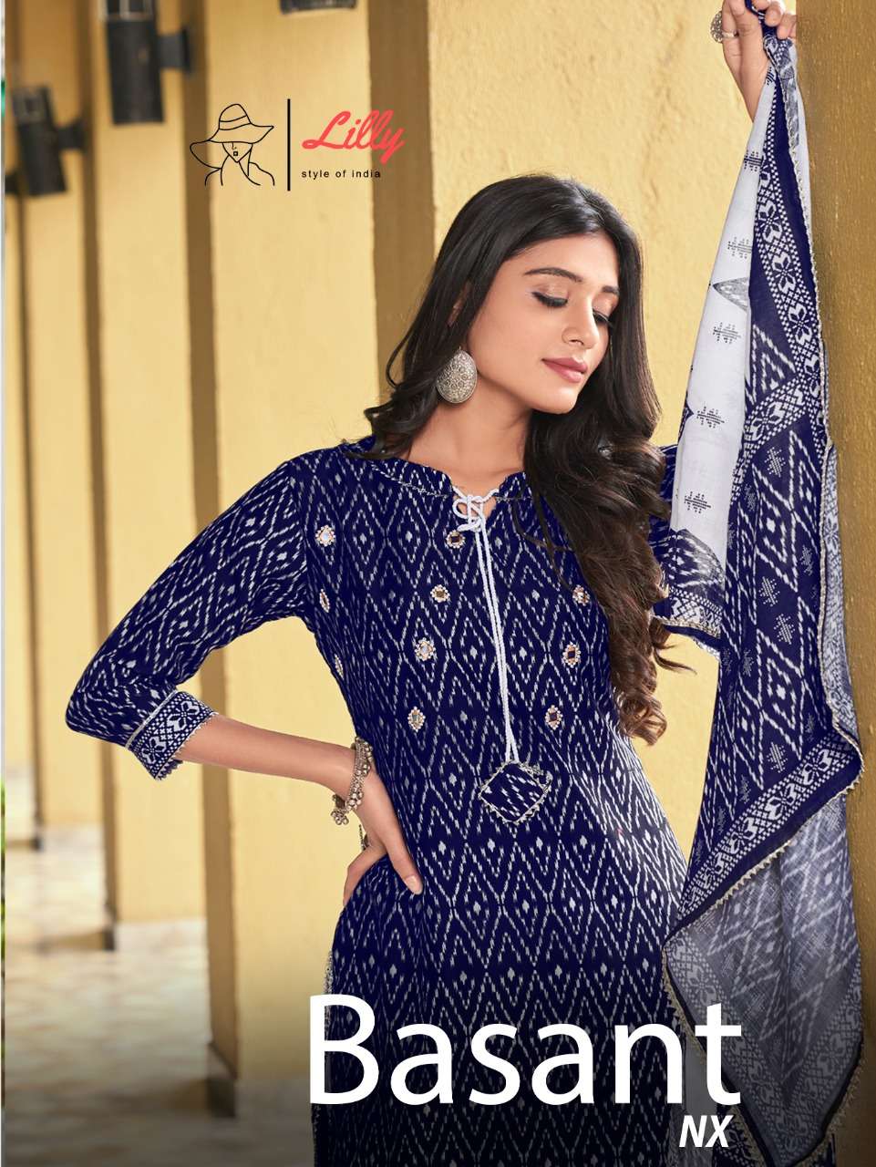 BASANT NX BY LILY BEAUTIFUL SUITS COLORFUL STYLISH FANCY CASUAL WEAR & ETHNIC WEAR LINEN COTTON DRESSES AT WHOLESALE PRICE