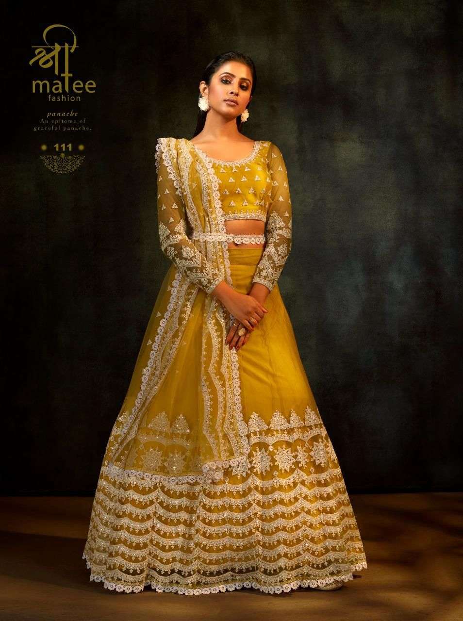 Breeze 111 Colours By Shree Matee Fashion 111 To 111-E Series Designer Beautiful Navratri Collection Occasional Wear & Party Wear Butterfly Net Lehengas At Wholesale Price