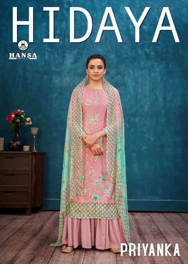HIDAYA PRIYANKA BY HANSA PRINT 6901 TO 6906 SERIES BEAUTIFUL STYLISH SUITS FANCY COLORFUL CASUAL WEAR & ETHNIC WEAR & READY TO WEAR PURE COTTON DIGITAL PRINT WITH WORK DRESSES AT WHOLESALE PRICE
