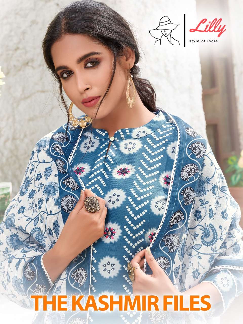 THE KASHMIR FILES BY LILLY 1001 TO 1005 SERIES BEAUTIFUL SUITS COLORFUL STYLISH FANCY CASUAL WEAR & ETHNIC WEAR LINEN SLUB COTTON PRINT DRESSES AT WHOLESALE PRICE