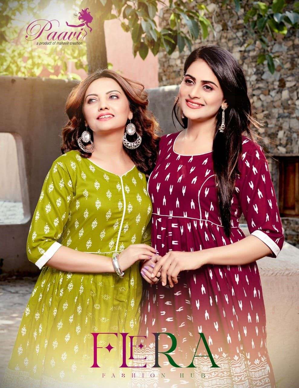 FLERA BY PAAVI 1001 TO 1008 SERIES BEAUTIFUL STYLISH FANCY COLORFUL CASUAL WEAR & ETHNIC WEAR RAYON PRINT GOWNS AT WHOLESALE PRICE