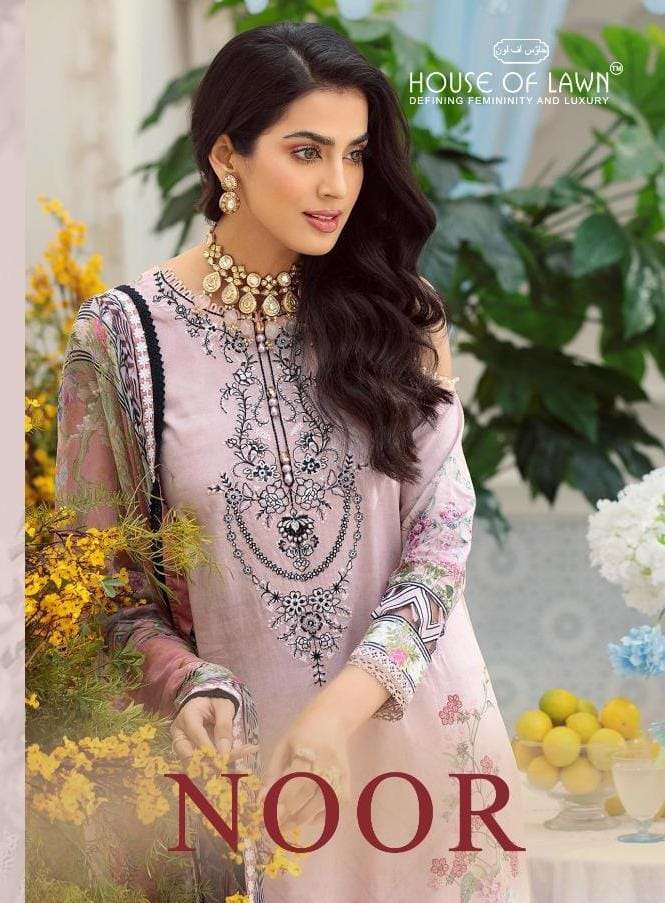 NOOR BY HOUSE OF LAWN 1701 TO 1707 SERIES BEAUTIFUL PAKISTANI SUITS COLORFUL STYLISH FANCY CASUAL WEAR & ETHNIC WEAR PURE LAWN DIGITAL PRINT DRESSES AT WHOLESALE PRICE