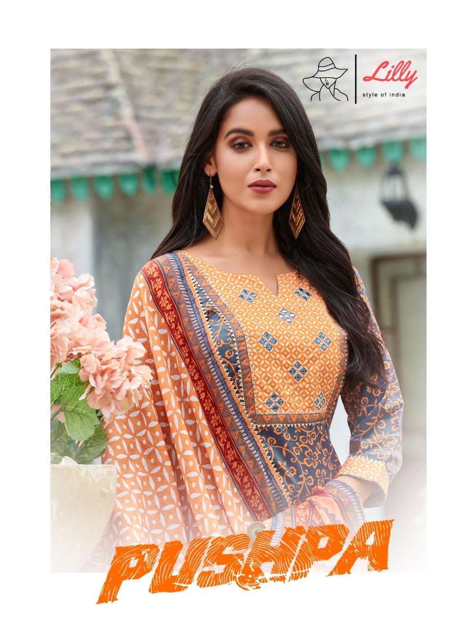 PUSHPA BY LILLY 1001 TO 1005 SERIES BEAUTIFUL SUITS COLORFUL STYLISH FANCY CASUAL WEAR & ETHNIC WEAR LINEN COTTON SLUB DIGITAL PRINT DRESSES AT WHOLESALE PRICE