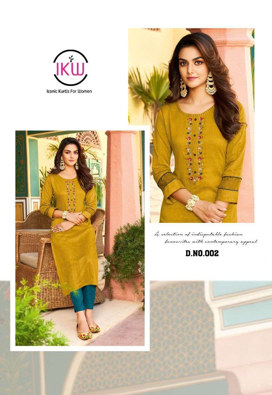 PEARL BY IKW 001 TO 008 SERIES DESIGNER STYLISH FANCY COLORFUL BEAUTIFUL PARTY WEAR & ETHNIC WEAR COLLECTION VISCOSE KURTIS AT WHOLESALE PRICE