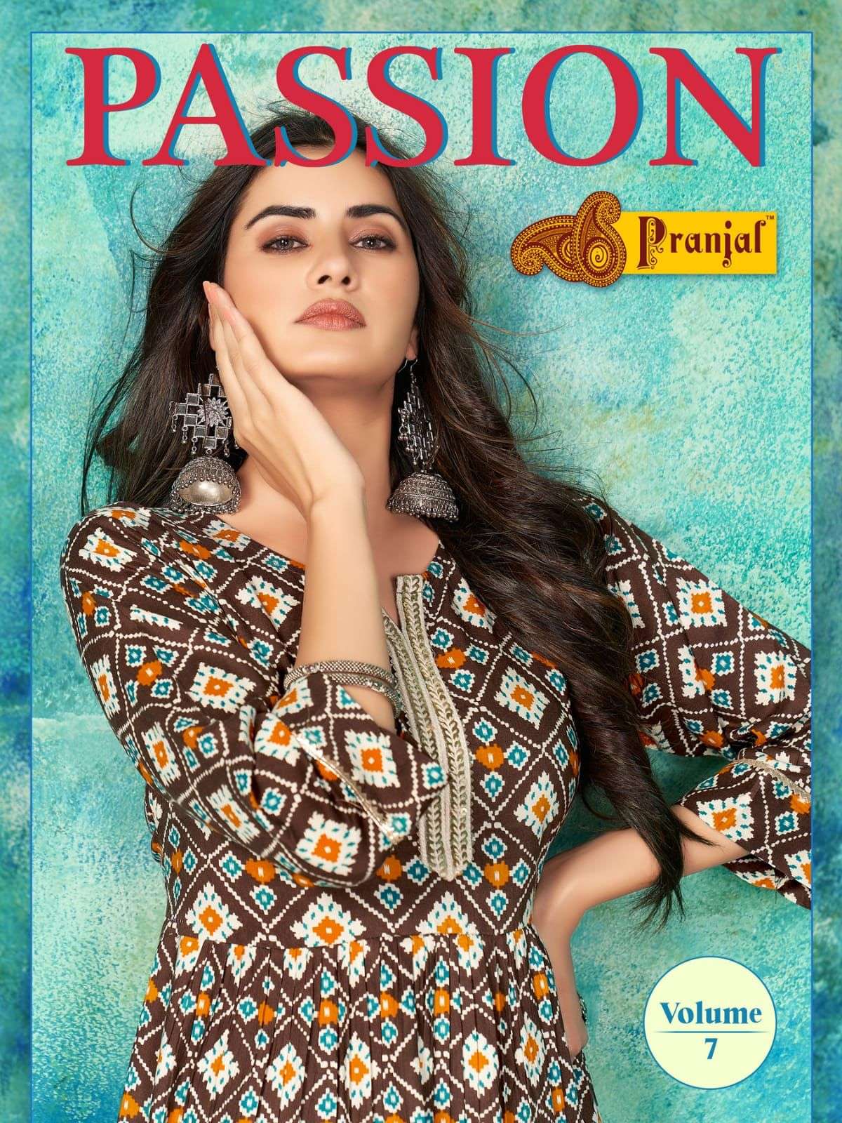 PASSION VOL-7 BY PRANJAL CREATIONS 7001 TO 7006 SERIES DESIGNER STYLISH FANCY COLORFUL BEAUTIFUL PARTY WEAR & ETHNIC WEAR COLLECTION RAYON PRINT KURTIS AT WHOLESALE PRICE