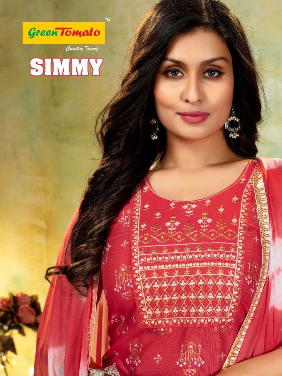 SIMMY BY GREEN TOMATO 001 TO 006 SERIES BEAUTIFUL SUITS COLORFUL STYLISH FANCY CASUAL WEAR & ETHNIC WEAR COTTON PRINT DRESSES AT WHOLESALE PRICE