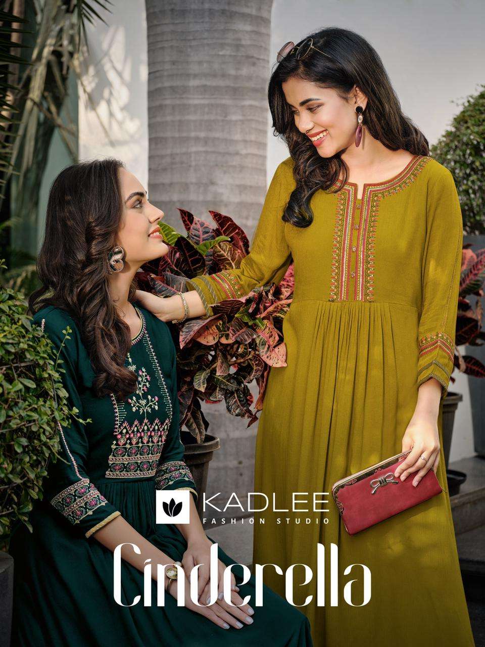 CINDERELLA BY KADLEE 1001 TO 1006 SERIES DESIGNER STYLISH FANCY COLORFUL BEAUTIFUL PARTY WEAR & ETHNIC WEAR COLLECTION RAYON EMBROIDERED KURTIS AT WHOLESALE PRICE