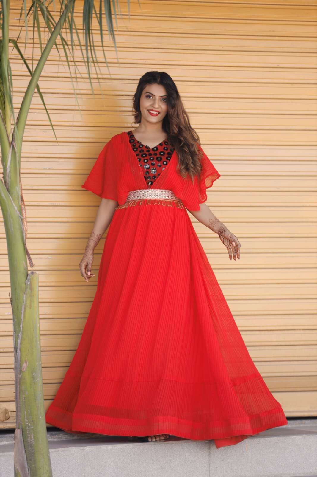 OC-5530 BY KAAMIRI BEAUTIFUL STYLISH FANCY COLORFUL CASUAL WEAR & ETHNIC WEAR FAUX GEORGETTE GOWNS AT WHOLESALE PRICE