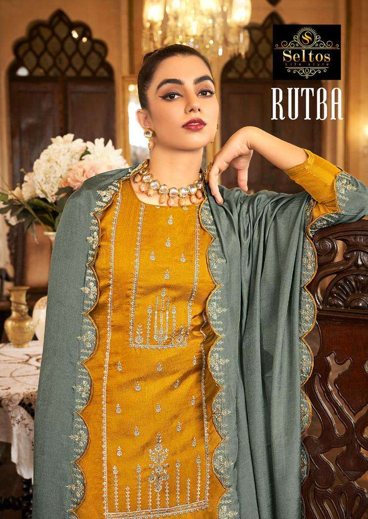 RUTBA BY SELTOS 72001 TO 72006 SERIES BEAUTIFUL SUITS COLORFUL STYLISH FANCY CASUAL WEAR & ETHNIC WEAR PURE COTTON SILK WITH WORK DRESSES AT WHOLESALE PRICE