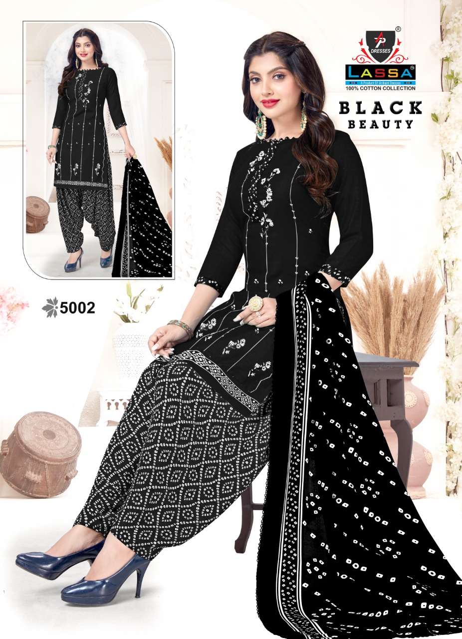 Black Beauty Vol-5 By Lassa 5001 To 5010 Series Beautiful Suits Colorful Stylish Fancy Casual Wear & Ethnic Wear Heavy Cotton Dresses At Wholesale Price