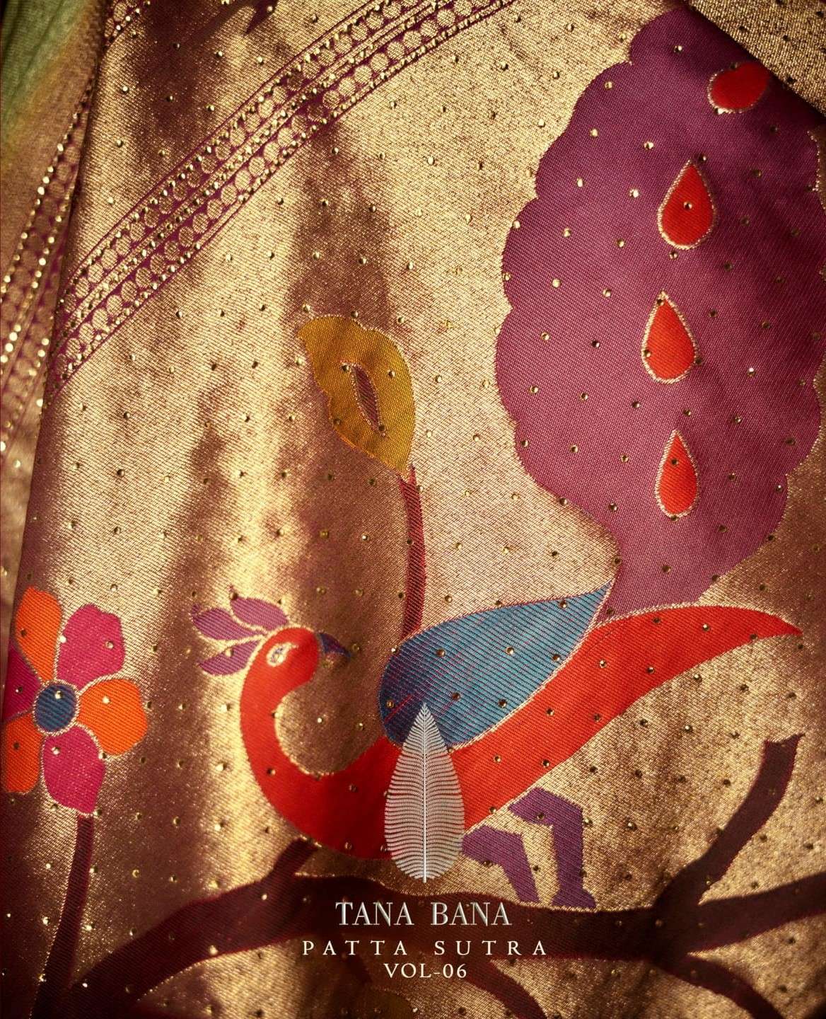 PATTA SUTRA VOL-6 BY TANA BANA 06-A TO 06-D SERIES INDIAN TRADITIONAL WEAR COLLECTION BEAUTIFUL STYLISH FANCY COLORFUL PARTY WEAR & OCCASIONAL WEAR PURE SILK SAREES AT WHOLESALE PRICE