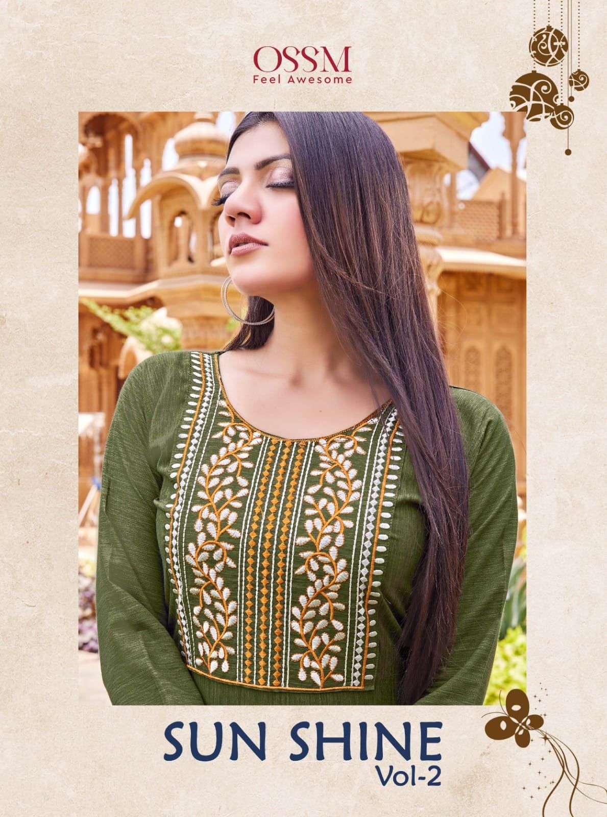 SUN SHINE VOL-2 BY OSSM 1001 TO 1006 SERIES DESIGNER STYLISH FANCY COLORFUL BEAUTIFUL PARTY WEAR & ETHNIC WEAR COLLECTION FANCY KURTIS AT WHOLESALE PRICE