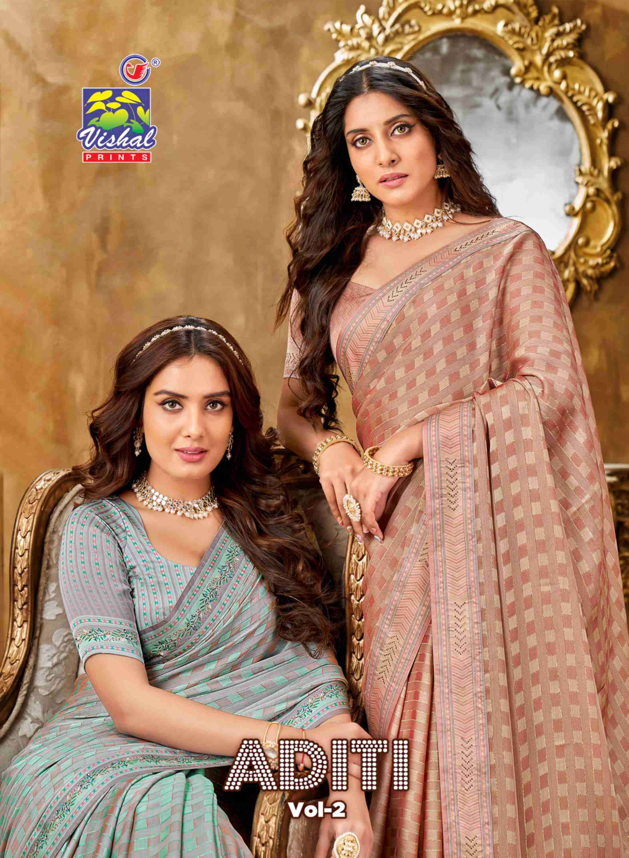 ADITI VOL-2 BY VISHAL PRINTS 41895 TO 41900 SERIES INDIAN TRADITIONAL WEAR COLLECTION BEAUTIFUL STYLISH FANCY COLORFUL PARTY WEAR & OCCASIONAL WEAR FANCY SAREES AT WHOLESALE PRICE