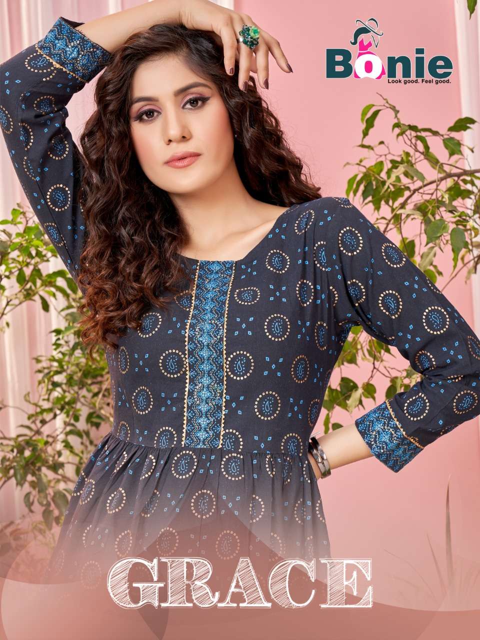 GRACE BY BONIE 1001 TO 1008 SERIES BEAUTIFUL STYLISH FANCY COLORFUL CASUAL WEAR & ETHNIC WEAR COTTON TOPS AT WHOLESALE PRICE