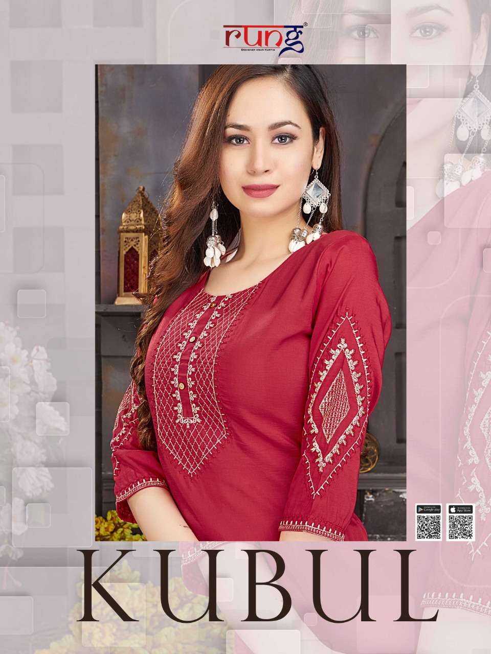 KUBUL BY RUNG 01 TO 08 SERIES BEAUTIFUL SUITS COLORFUL STYLISH FANCY CASUAL WEAR & ETHNIC WEAR CHINNON SILK DRESSES AT WHOLESALE PRICE